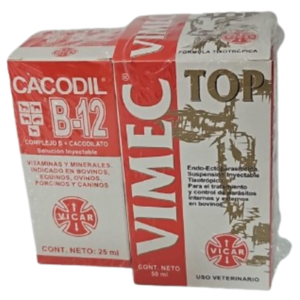 VIMEC TOP X 50ML+CACODIL B12 X 25ML - VICAR